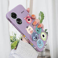 เคสสำหรับ OPPO A78 4G เคสลายการ์ตูนปักมหาวิทยาลัยมอนสเตอร์สเตทริทโทรศัพท์ดีไซน์เคสกล้องคลุมทั้งหมดปลอกซิลิโคนของเหลวรูปแบบขอบสี่เหลี่ยม