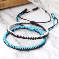 Simple Woven Cotton Rope String Bracelet Pray Yoga Handmade Multicolor Chic Bracelet for Men Women Fashion Friend Couple Bangle