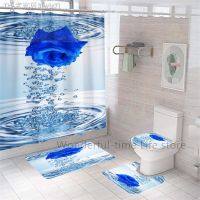 【CW】⊕♧✢  Luxury Shower Curtain Washable Non-Slip Rugs Toilet Cover Product