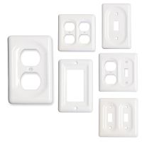 Ceramic Switch Plate, Switch Plate Cover, Wall Plate, Cover, White