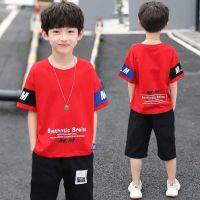 Boy Summer Clothing Handsome Two-piece Children Clothes T-shirt and Shorts Set