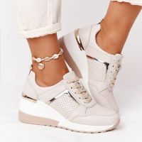 2021 Womens Sports Shoes Fashion Wedges Platform Sneakers Breathable Women Vulcanize Shoes Lightweight Tennis Female Sneakers