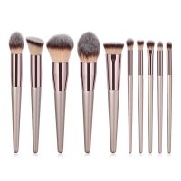 New 10Pcs Professional Make Up Brushes Tools Powder Foundation Brush Eyebrow Eyeshadow Cosmetic Makeup Brush Set