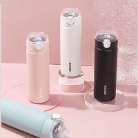Fashion Stainless Steel Vacuum Flask With Straw Portable Cute Thermos Mug Travel Thermal Water Bottle Tumbler Thermocup