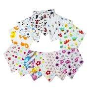 Combo 15 khăn yếm tam giác 2 lớp chất cotton mềm mịn cho bé có cúc bấm