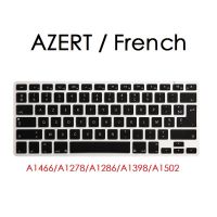 【Xiaohongs keyboard film 】   ผิวแล็ปท็อปสากลสำหรับ Macbook Air 13 Pro Retina 13 15 CDROM AZERT ฝรั่งเศสแป้นพิมพ์ปกซิลิคอน A1466 A1278 A1286 A1398ผิว