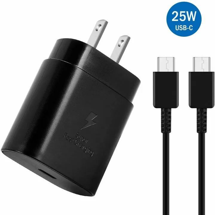 for Samsung Galaxy Tab Active 2 OEM USB C Wall Charger, 25W PD Super Fast  Charger with USB C to USB C Fast Charging Cable - Black | Lazada PH