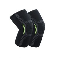 【cw】 Only 1Pc Silicone Full Knee Brace Strap Patella Medial Support Compression Protection Sport Pads Running Basketball Men Kneepads