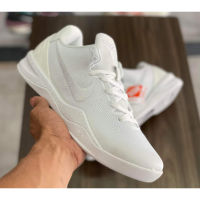 [Original] รองเท้าบาสเก็ตบอลสีขาว All White Fashion Comfortable Basketball Shoes All Match Sports Shoes