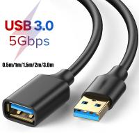 USB Extension Cable USB 3.0 2.0 Extender Cord for Smart TV SSD Xbox One Laptop PC Fast Speed USB 3.0 Cable Extension 1m 2m 3.0m