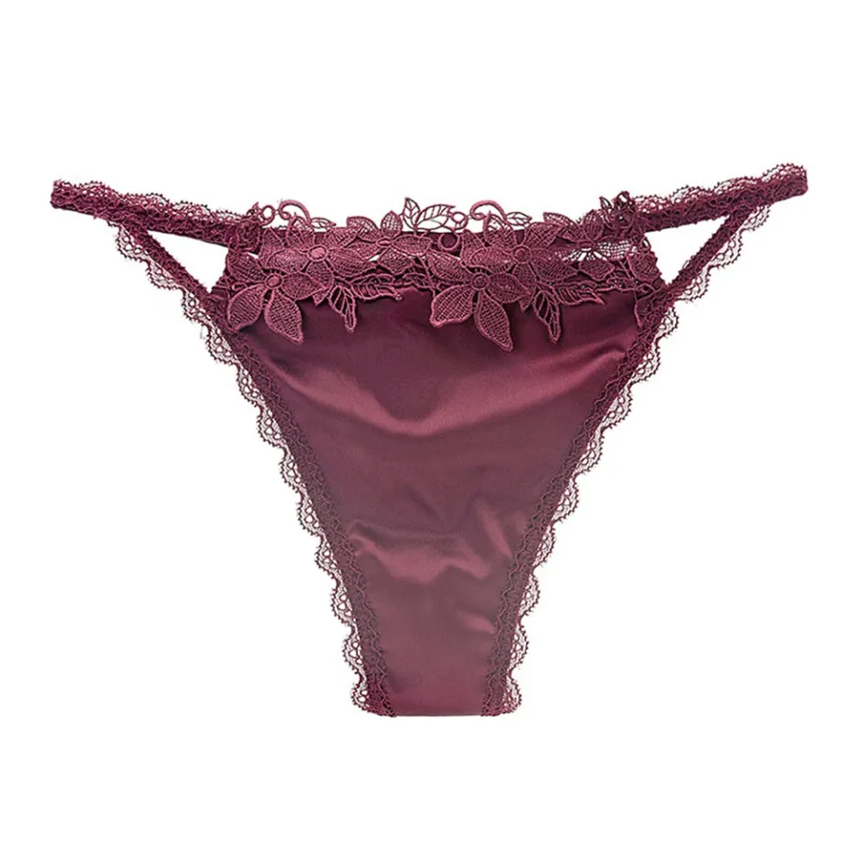 Women Sexy Shiny Satin Silk Knickers Briefs Panties Ladies Seamless  Underwear