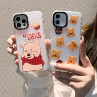 เคสสำหรับ iPhone 14 13 12 11 Pro Max X XR Xs Max 8 7 Plus SE 2020ลายการ์ตูนหมีเลเซอร์ IMD เคสโทรศัพท์ฝาครอบป้องกันนิ่มใส