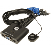 KVM SWITCH ATEN 2 Port USB VGA Cable 90cm.(CS22U)