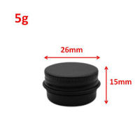 50Pcs Frosted Black Aluminum Jar 5g 10g 15g 30g 50g 60g Lip Oil Cosmetic Eye Cream Bottle Refillable Batom Lotion Tin Container