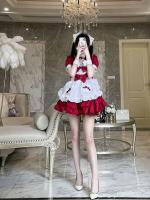 Halloween sexy red maid uniform cosplay two-dimensional womens boss dress