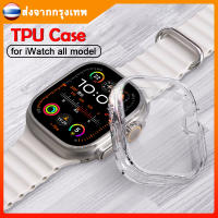 เคส apple watch ultra 2 49mm เคสหน้าปัดนาฬิก 41 มม 45 มม. 44 มม. 40 มม. 42 มม. 38 มม. เคสใส iwatch ซีรีส์ 9/8/7/se/6/5/4/3/2 เคสสมาร์ทวอช