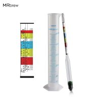 Triple Scale Hydrometer 250ml Plastic Measuring Cylinder For Wine Beer Mead And Kombucha Gravity ABV Tester Homebrewing Tool