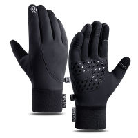 Cwwinter ถุงมือขี่จักรยานที่อบอุ่นผู้ชายกันน้ำ windproof หน้าจอสัมผัสถุงมือจักรยานกีฬากลางแจ้งวิ่งสกีขี่กลอส