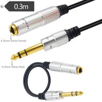 【DT】ERE 6.35mm 1/4" inch Stereo Plug Male to 1/4 Female Stereo Headphone Guitar Extension Cable Cord  hot