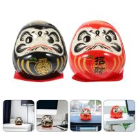 2/1Pcs Mini Tumbler Dharma Eggs Daruma Ornaments Small 4.7X4.4X4.2CM Japanese Ceramics Statues Traditional Crafts Gift Dolls