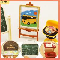 BRAIN 1pc/1set/10pcs มินิมินิ ชั้นวางอาหาร อุปกรณ์เสริมเสริม โต๊ะพลาสติกโต๊ะ ตกแต่งบ้านตุ๊กตา เก้าอี้จำลองสถานการณ์ ของเล่นเฟอร์นิเจอร์โต๊ะ