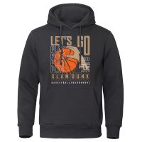 Lets Go Play Slam Dunk Basketball Tournament Hoodie Warm Casual Streetwear Men Pullover Hip Hop Mens Hooded Sweatshirt Size XS-4XL