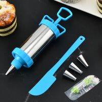 【hot】 6Pcs/Set Icing Piping Nozzle Syringe Gun Scraper Set Pastry Baking Tools Decoration Bakeware ！