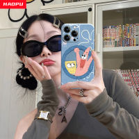 HAOPU เคสครอบโทรศัพท์ใหม่สำหรับ iPhone SAMSUNG XiAOMi OPPO ViVO ลวดลายสพันชบ็อบสแควร์แพนท์แนวแฟชั่นสร้างสรรค์