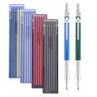 2 Pcs Welders Pencil Mechanical Pencils with 48 PCS Round Refills for Tube Pipe Welder