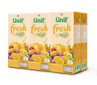 ยูนิฟ เฟรช ดีไลท์ น้ำผักผลไม้รวมผสมเสาวรส40% ขนาด 180ml UNIF FRESH DELIGHT PASSION FRUIT MIXED VEGGI JUICE