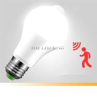 【CC】◈  1Pcs E27 Sensor Ambient PIR Sound Globe Bulb Lamp 5W 7W 9W 12W