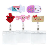 Cute Credit Card Holder Bags Nurse Retractable Badge Reel Clip Badge Holder Students Doctor ID Card Holder Wallet Bag Pouch