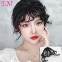 Simulated bangs wigs for women natural forehead air curls fake seamless wool wig patches