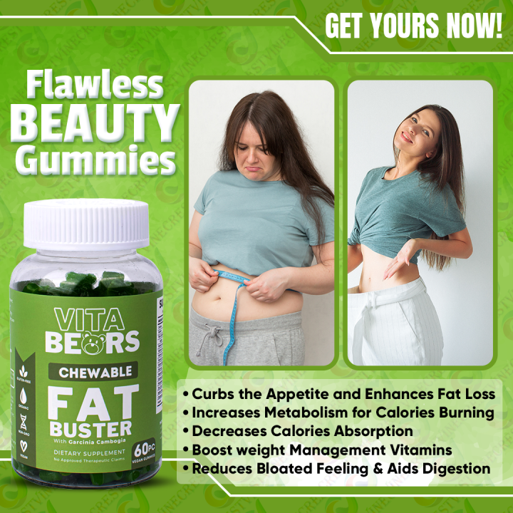 Crestvines Vitabears Gummy Bears Chewable Fat Buster with Garcinia