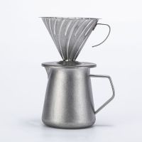 Set Coffee Accessories Kit Camping Barista Tools Stainless Steel Dripper Filter Coffee Server 600ml Sharing pot Mesh Covers