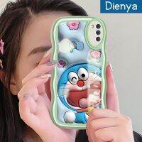 Dienya เคสกันกระแทกแบบใสนิ่มลาย3D การ์ตูน M11Case A11กาแล็คซี่ดอกไม้ขอบเป็นคลื่นโดราเอมอนเคสมือถือสุดสร้างสรรค์เคสป้องกันซิลิกาเจลสำหรับป้องกัน