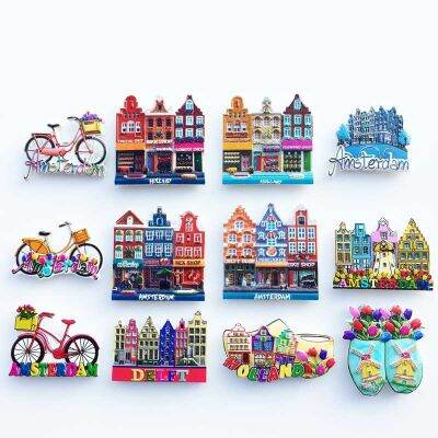 Dutch Travel Souvenir 3D Resin-decorated Refrigerator Stickers Home Decor