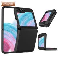 JINXUANE พีซีทีพียู สำหรับ Z flip 5 Case ป้องกันการกระแทก บานพับแบบบานพับ ฝาปิดโทรศัพท์ ของใหม่ ฝาครอบเต็มรูปแบบ ตัวป้องกันโทรศัพท์มือถือ สำหรับ Samsung Galaxy Z Flip5 โทรศัพท์สำหรับโทรศัพท์