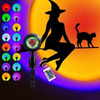 ✙✈ USB Sunset Led Lamp Projector Home Decor Night Light Portable Mood Light For Bedroom Living Room Wall Photography Neon Lights