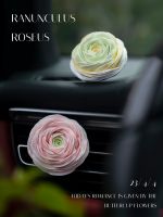 Foreign peony flower car aromatherapy car perfume ladys air conditioner air outlet decoration flower fragrance stone advanced sense