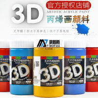 Meet【สินค้าส่งจากไทย】ไม้ไผ่สีเขียว 3d สีอะครีลิคติดผนัง 100ml สีขาวขวดใหญ่สีกราฟฟิตีสร้างสรรค์กลางแจ้งในร่ม FLY663