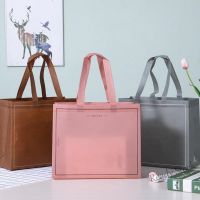 【Ready Stock】 ☒❂ C23 High Quality Solid Color Non-woven Tote Large Capacity Shopping Bag Eco Folding