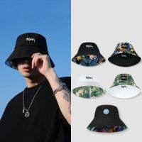 Korean Version Of Mens Big-Headed Fisherman Hat Hawaiian Beach Double-Sided Sunshade Hat Street Hip-Hop Casual Bucket Mens Hat