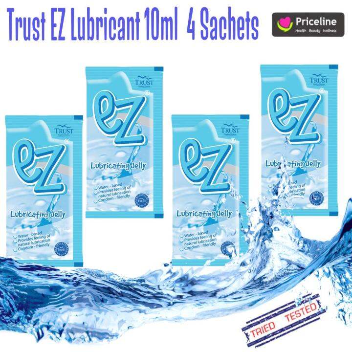 DISCREET PACKAGING TRUST EZ Lubricant 10ML lubricating jelly 4 sachets