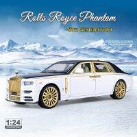 【MagicT】1:24 Scale Rolls Royce Phantom 8th Generation โลหะผสมสังกะสีรุ่นรถ W/ แสง &amp; เสียง &amp; ฟังก์ชั่นดึงกลับ Die Cast ของเล่นของขวัญคอลเลกชันสำหรับชาย