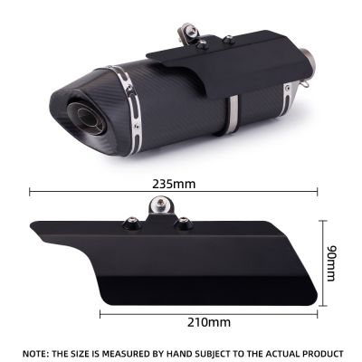 ตัวเก็บเสียงท่อไอเสียสากลตัวป้องกันท่อไอเสียแผ่นกันความร้อนหลบหนีปลอกกันกระแทกฝาครอบป้องกันการลวกสำหรับ MT07นินจา Z900พิทไบค์วินเทจ