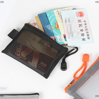 CK MINI transparent NYLON Mesh Card BAG Credit ID Card Organizer กระเป๋าใส่เหรียญแบบพกพาลิปสติกหูฟังข้อมูล line Key Storage BAG