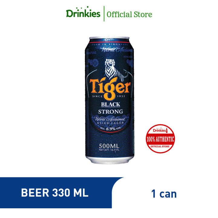 Tiger Black Beer 500mL Can [Pure Malt Lager] Lazada PH