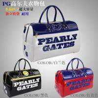 กระเป๋ากางเกงเล่นกอล์ฟ PEARLY GATES Han Edition PG ของแท้ใหม่ญี่ปุ่นกระเป๋าอุปกรณ์ความจุขนาดใหญ่กระเป๋าถือหนัง PU ใส่กันคราบเสื้อผ้ากระเป๋ารองเท้าสไตล์ Mizuno