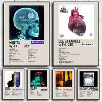 วินเทจย้อนยุคฝรั่งเศสแร็พป๊อปเพลงอัลบั้มโปสเตอร์ Laylow Nekfeu Pnl Plk ฮิปฮอปร็อคผ้าใบพิมพ์ผนังศิลปะพิมพ์โฮมออฟฟิศประดับห้อง